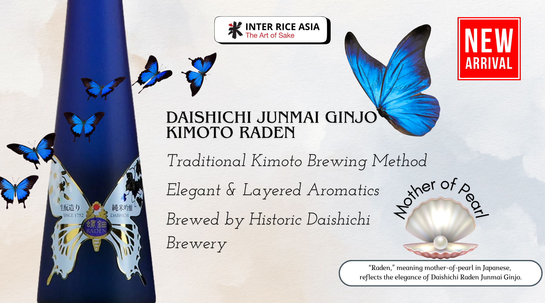 Daishichi Junmai Ginjo Kimoto Raden web banner