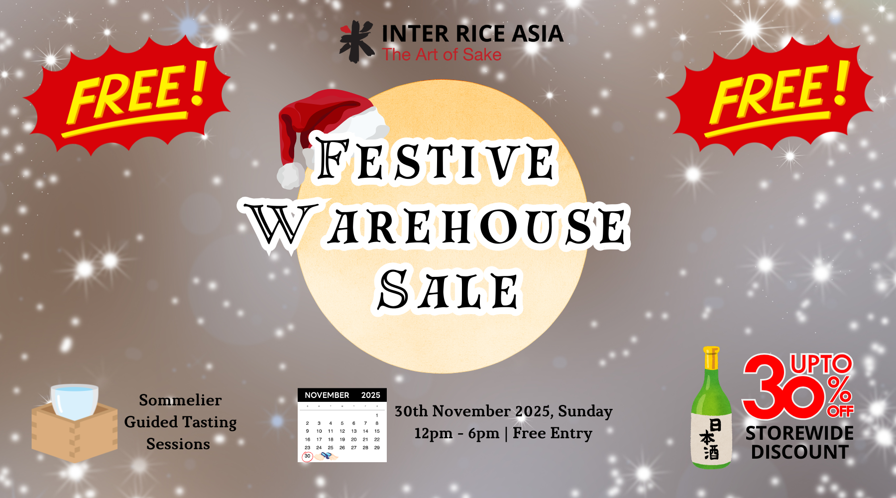 November Warehouse Sale web banner