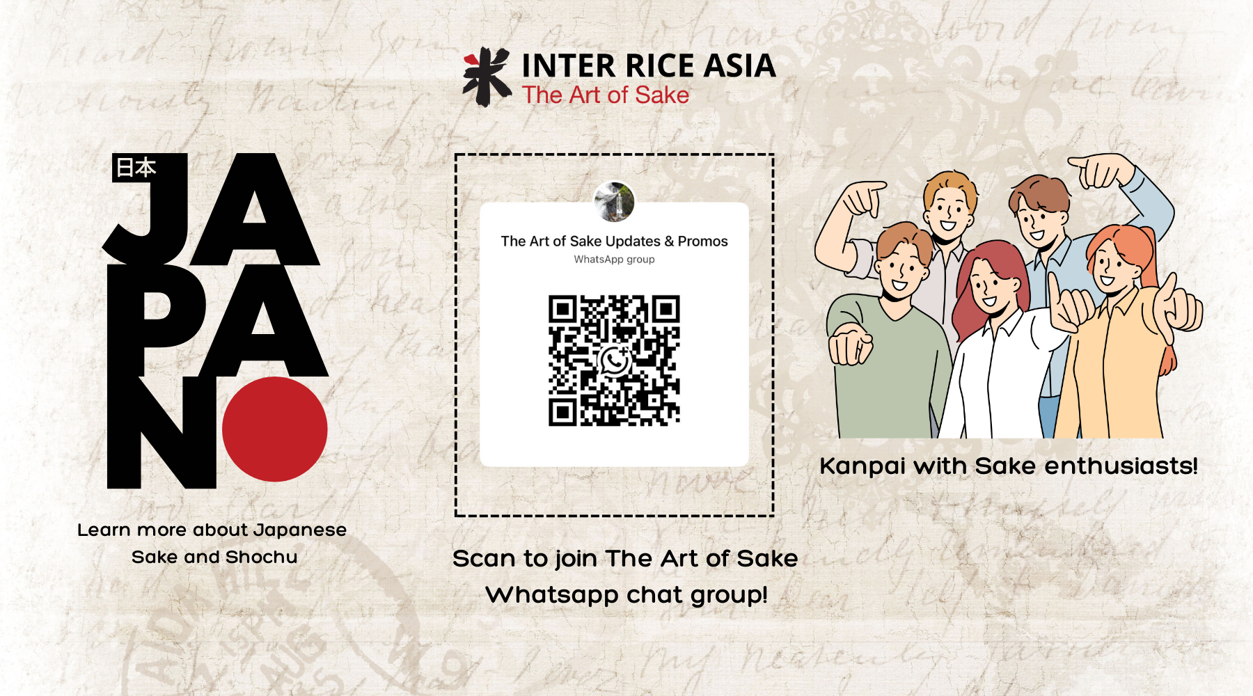 the art of sake whatsapp web banner